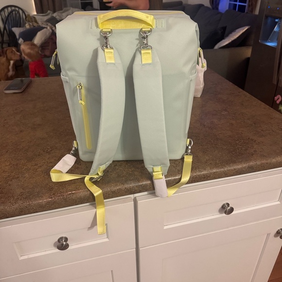 Stanley Midi Cooler Backpack in Light Gray and Yellow - Picture 5 of 7